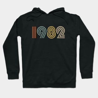 1982 Birth Year Retro Style Hoodie